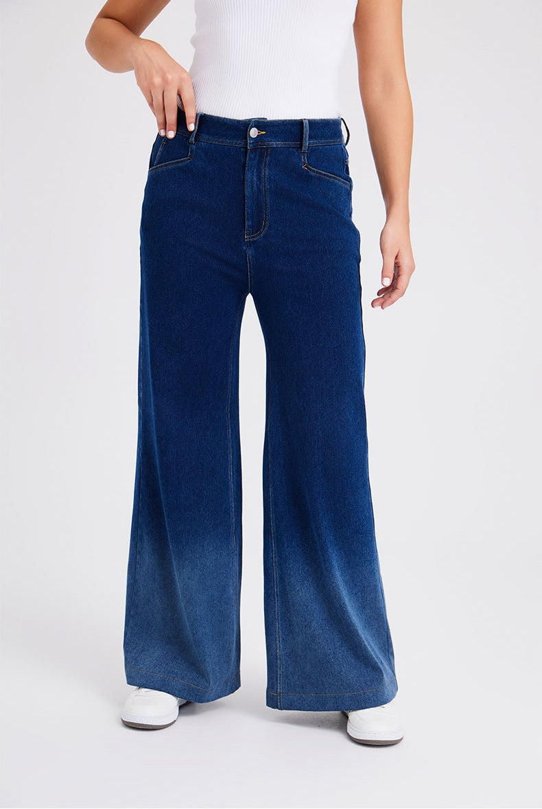 Fluid Form Denim in Dark Blue