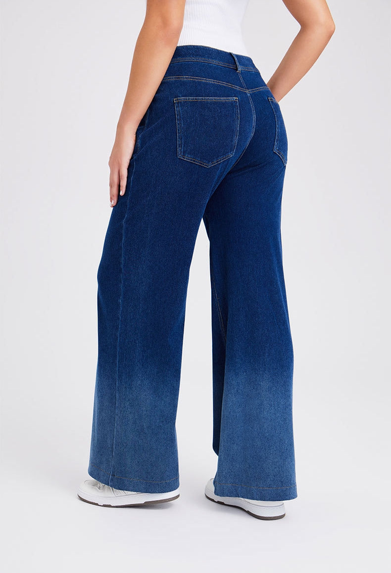 Fluid Form Denim in Dark Blue