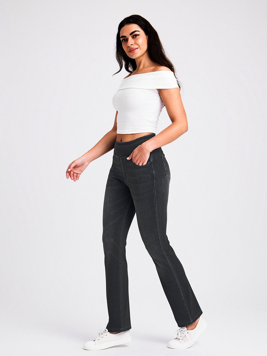 MetroFlex Skinny Denim in Dark Grey