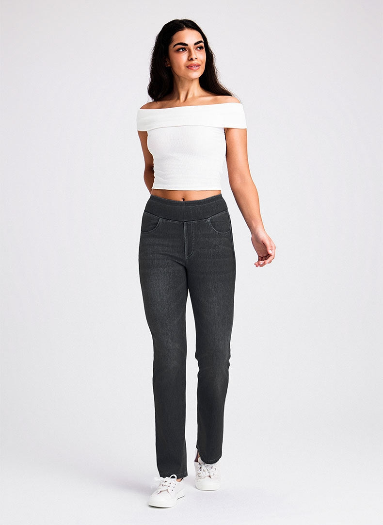 MetroFlex Skinny Denim in Dark Grey