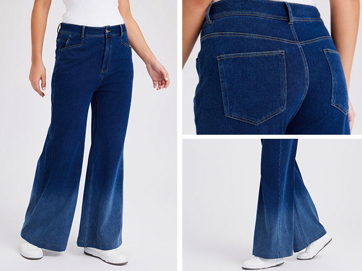 Fluid Form Denim in Dark Blue