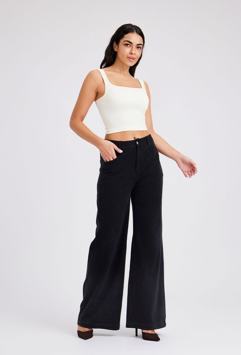 Fluid Form Denim in Dark Grey