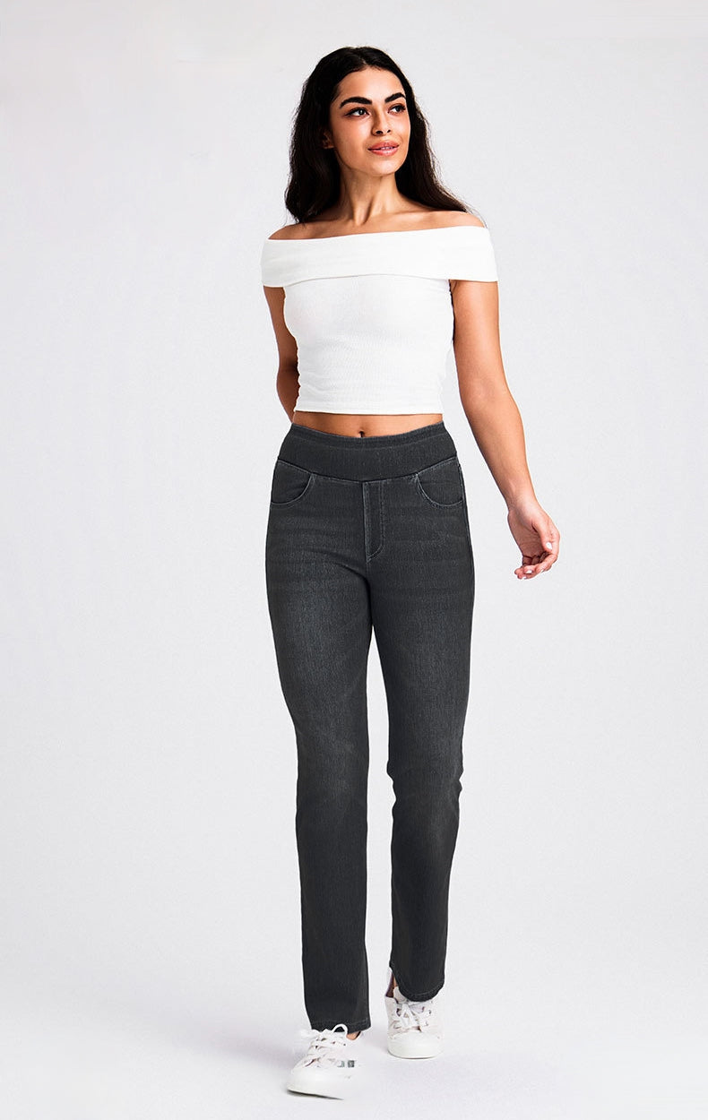 MetroFlex Skinny Denim in Dark Grey