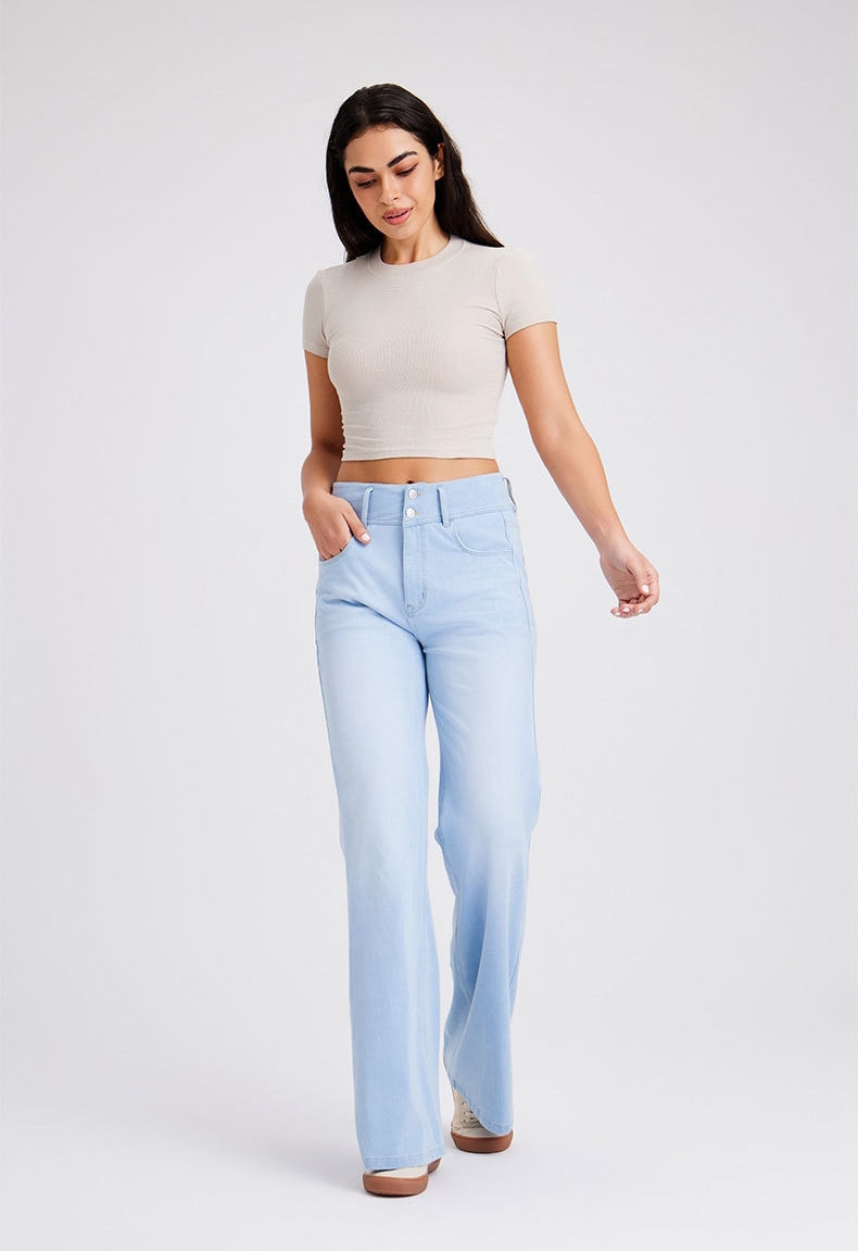 Two Button Classic Denim in Light Blue