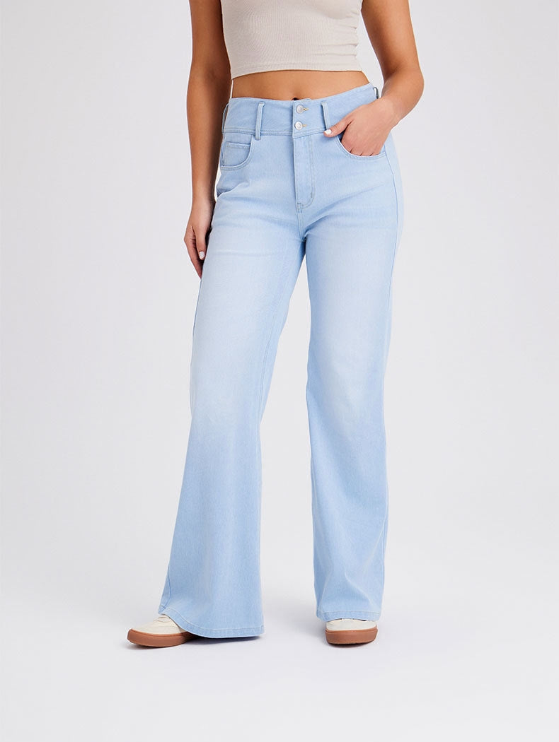 Two Button Classic Denim in Light Blue