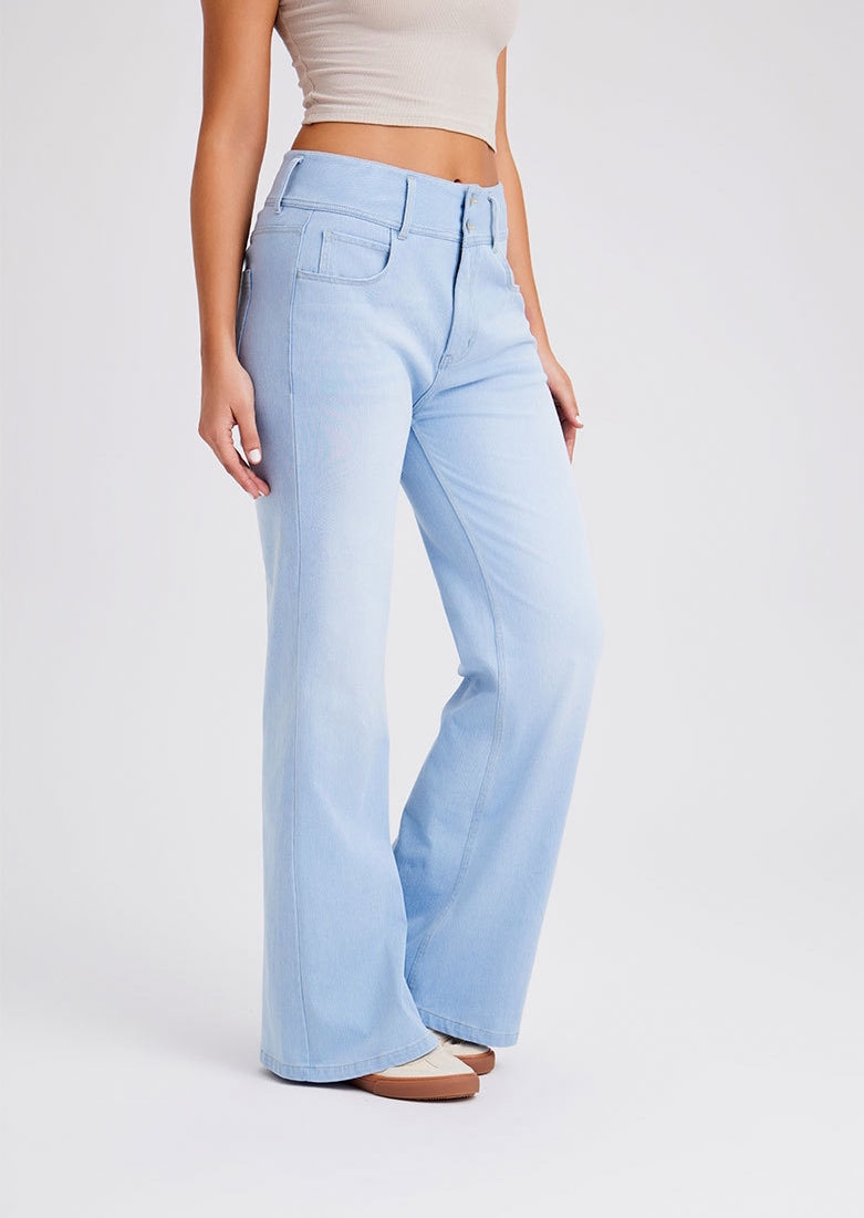 Two Button Classic Denim in Light Blue