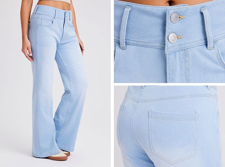 Two Button Classic Denim in Light Blue